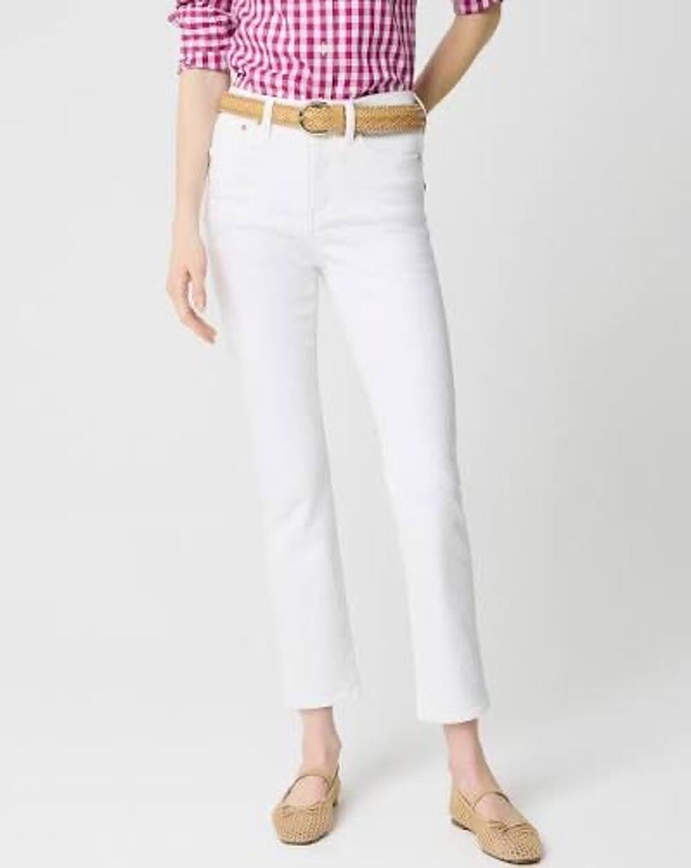 J.Crew Factory Essential Straight White Jean All Day Stretch White Size 32 NWT